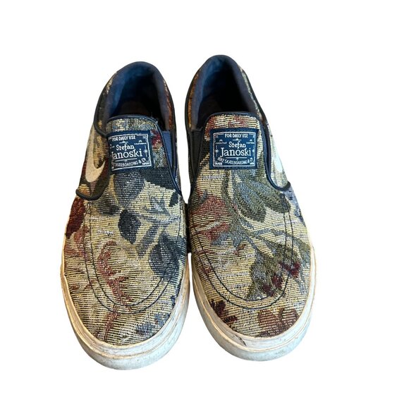 Nike Stefan Janoski Floral Tapestry Slip-On Shoes Rare Style Flats Size 5.5 Mens - Picture 9 of 15